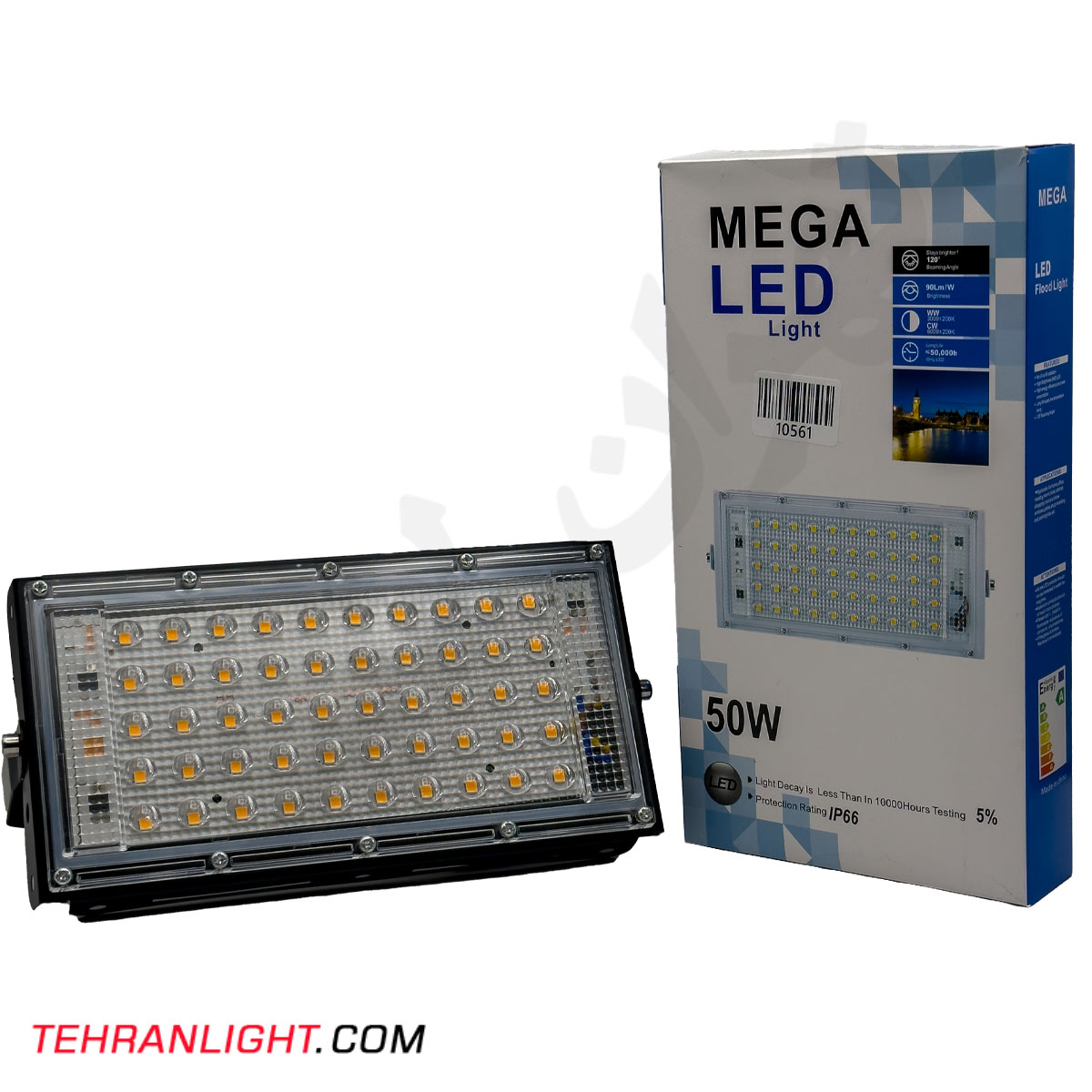 پروژکتور 50 وات 220 ولت بیلبوردی نور آفتابی برند MEGA